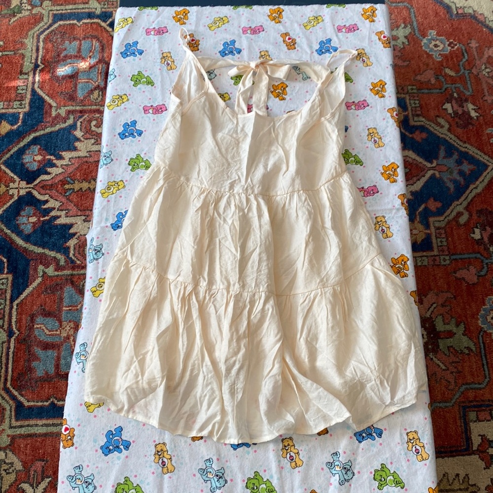 Spaghetti strap cream dress